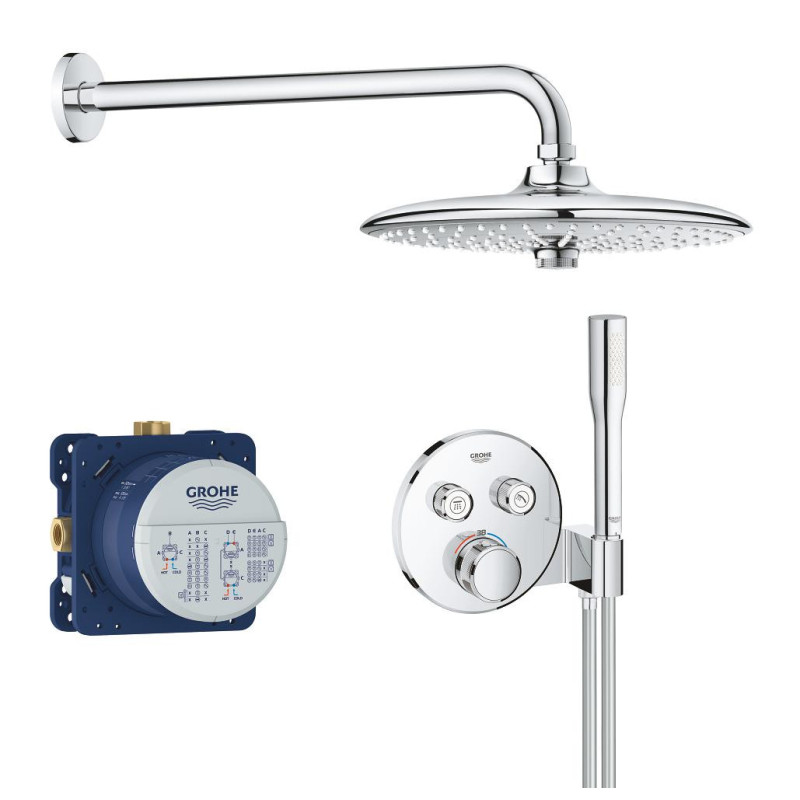 Sprchový systém GROHE Grohtherm Smartcontrol pod omítku s termostatickou baterií chrom 34744000