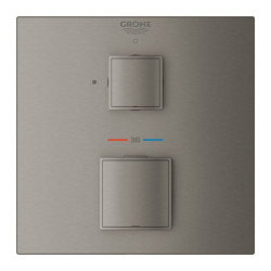 Sprchová baterie GROHE Grohtherm Cube bez podomítkového tělesa kartáčovaný Hard Graphite 24153AL0