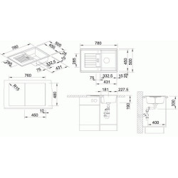 Dřez Blanco Zia 45 S bílá 514726