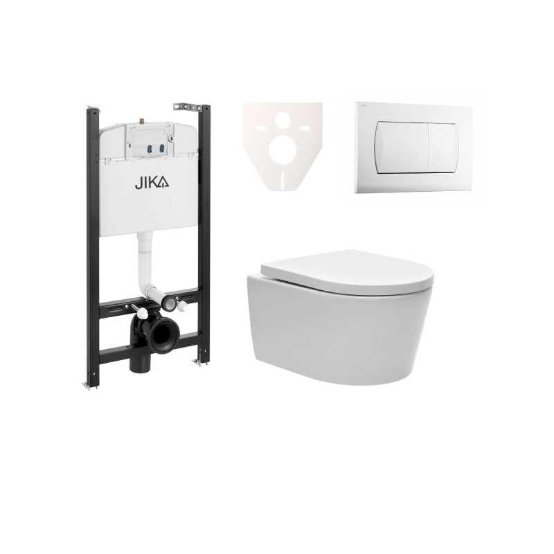 Cenově zvýhodněný závěsný WC set Jika do lehkých stěn / předstěnová montáž+ WC SAT Brevis SIKOJSW1
