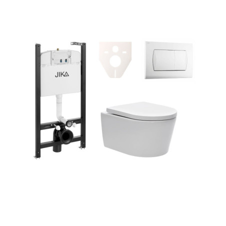 Cenově zvýhodněný závěsný WC set Jika do lehkých stěn / předstěnová montáž+ WC SAT Brevis SIKOJSW1