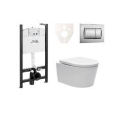 Cenově zvýhodněný závěsný WC set Jika do lehkých stěn / předstěnová montáž+ WC SAT Brevis SIKOJSW3