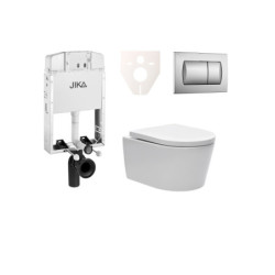 Cenově zvýhodněný závěsný WC set Jika k zazdění + WC SAT Brevis SIKOJW3