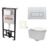 Cenově zvýhodněný závěsný WC set Alca do lehkých stěn / předstěnová montáž+ WC SAT Brevis SIKOASW9