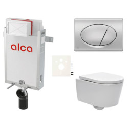 Cenově zvýhodněný závěsný WC set Alca k zazdění + WC SAT Brevis SIKOAW3