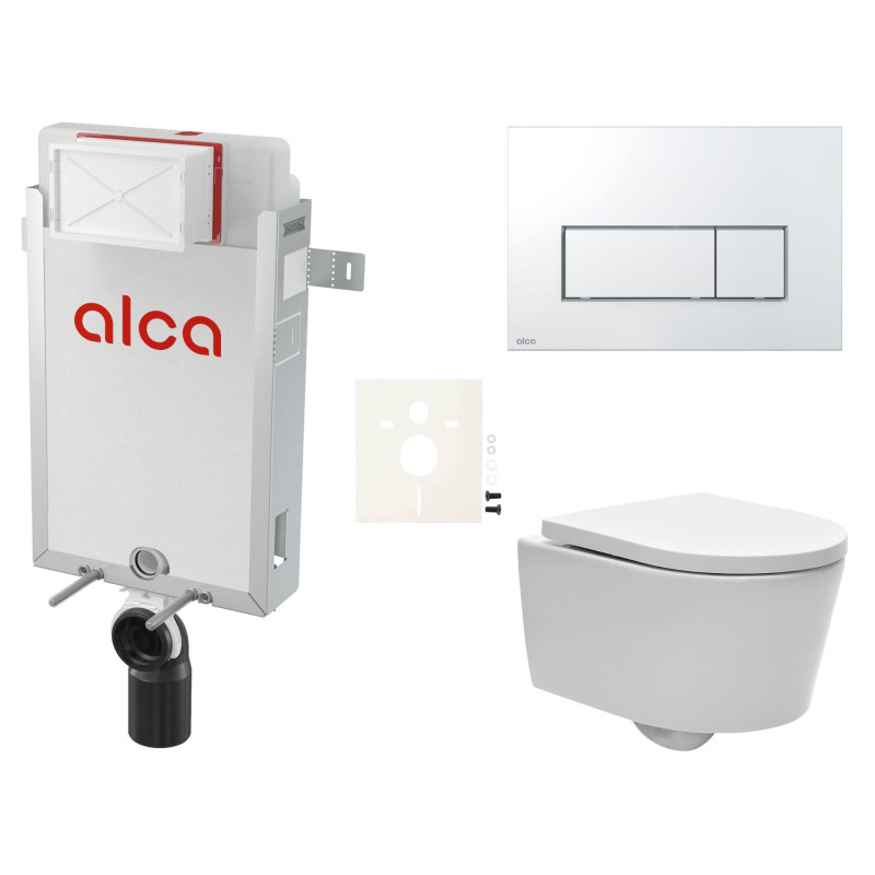 Cenově zvýhodněný závěsný WC set Alca k zazdění + WC SAT Brevis SIKOAW8