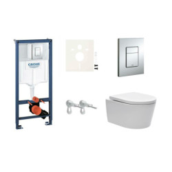 Cenově zvýhodněný závěsný WC set Grohe do lehkých stěn / předstěnová montáž+ WC SAT Brevis SIKOGRS3W0