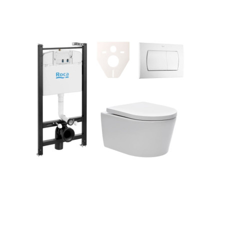 Cenově zvýhodněný závěsný WC set Roca do lehkých stěn / předstěnová montáž+ WC SAT Brevis SIKORSW1