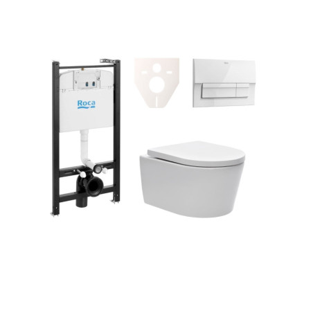 Cenově zvýhodněný závěsný WC set Roca do lehkých stěn / předstěnová montáž+ WC SAT Brevis SIKORSW4