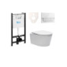 Cenově zvýhodněný závěsný WC set Roca do lehkých stěn / předstěnová montáž+ WC SAT Brevis SIKORSW4