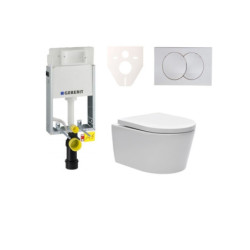Cenově zvýhodněný závěsný WC set Geberit k zazdění + WC SAT Brevis SIKOGE1W7