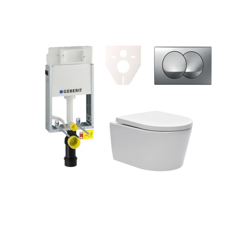 Cenově zvýhodněný závěsný WC set Geberit k zazdění + WC SAT Brevis SIKOGE1W72
