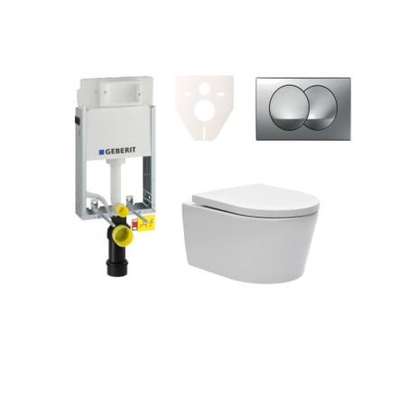 Cenově zvýhodněný závěsný WC set Geberit k zazdění + WC SAT Brevis SIKOGE1W72
