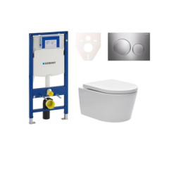 Cenově zvýhodněný závěsný WC set Geberit do lehkých stěn / předstěnová montáž+ WC SAT Brevis SIKOGES3W41