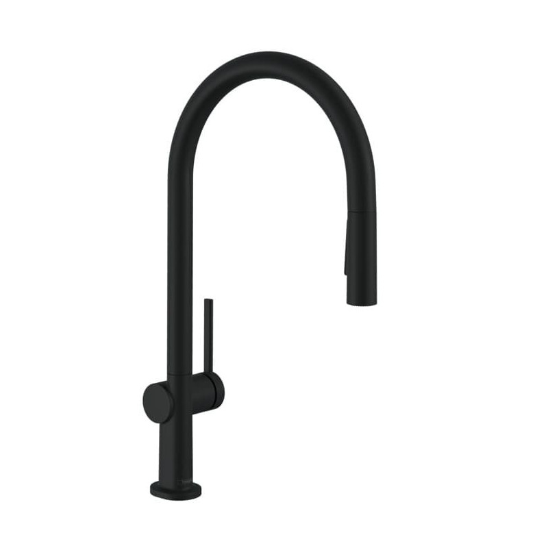 Dřezová baterie Hansgrohe Talis s vytahovací sprškou, 2 proudy matná černá 72800670