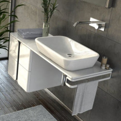 Konzole pod desku Ravak Balance 10x5,5x18 cm Bílá mat X000001375