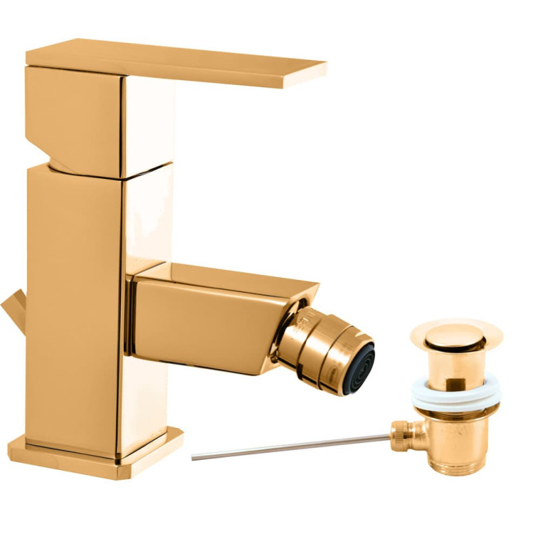 Bidetová baterie RAV SLEZÁK Loira s výpustí zlatá LR545.5KZ