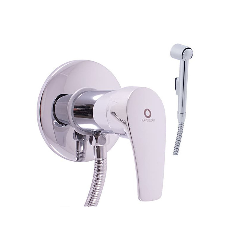 Bidetová baterie RAV SLEZÁK Kongo s bidetovou sprškou chrom K047