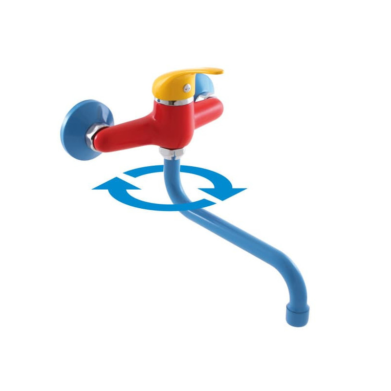 Umyvadlová baterie RAV SLEZÁK s otočným ramínkem 100 mm mix barev SAJ001.0/21