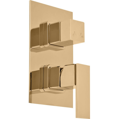 Sprchová a vanová baterie RAV SLEZÁK Loira včetně podomítkového tělesa zlatá LR587.3Z