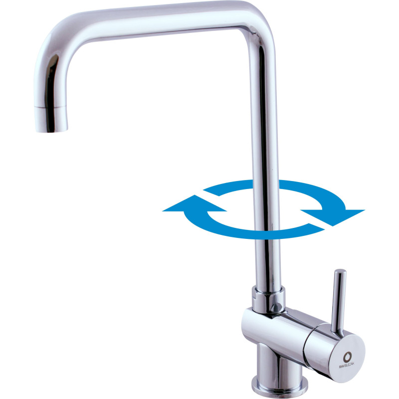 Dřezová baterie RAV SLEZÁK Seina s otočným ramínkem chrom SE908.5/5