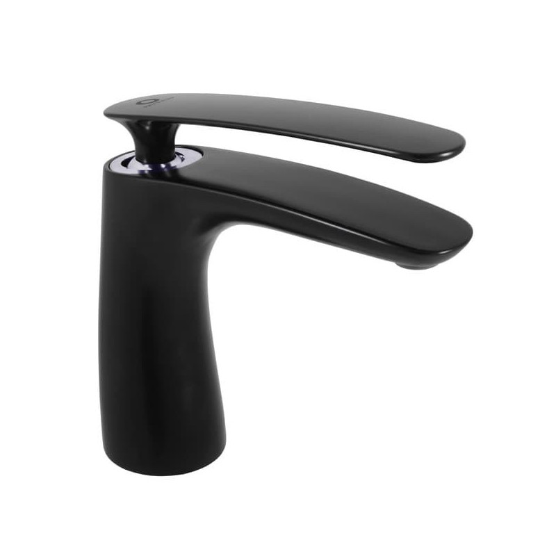 Umyvadlová baterie RAV SLEZÁK Tigris bez výpusti černá matná/chrom TG126.5CMATC