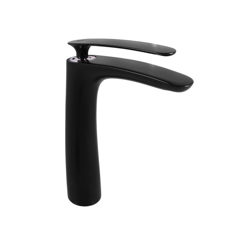 Umyvadlová baterie RAV SLEZÁK Tigris bez výpusti černá matná/chrom TG130.5CMATC