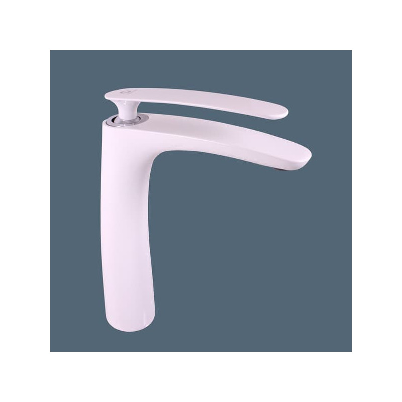 Umyvadlová baterie RAV SLEZÁK Tigris bez výpusti bílá/chrom TG130.0BC