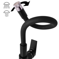 Dřezová baterie RAV SLEZÁK Colorado se silikonovým ramínkem šedá/chrom CO119.0/11