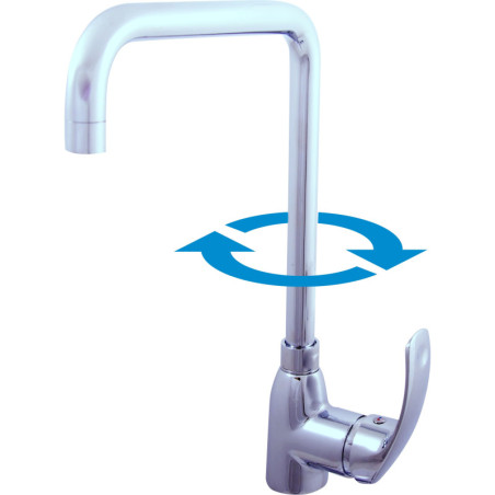 Dřezová baterie RAV SLEZÁK Mississippi s otočným ramínkem chrom MS007.0/5