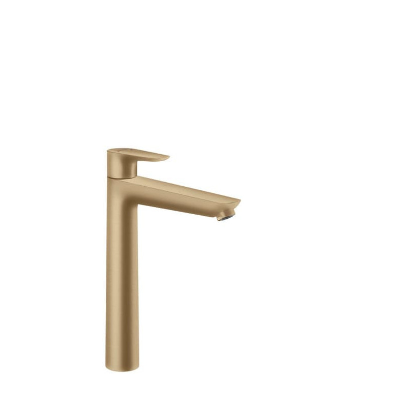 Vysoká umyvadlová baterie Hansgrohe Talis E bez výpusti kartáčovaný bronz 71717140