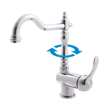 Dřezová baterie RAV SLEZÁK Labe s otočným ramínkem chrom L008.0/8