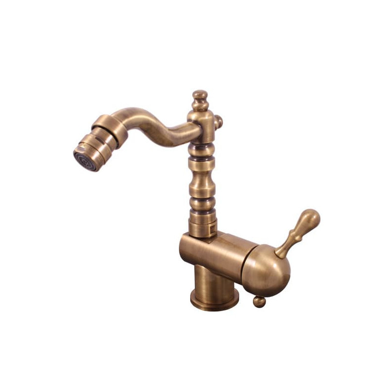 Bidetová baterie RAV SLEZÁK Labe s otočným ramínkem stará mosaz L008.0/9SM