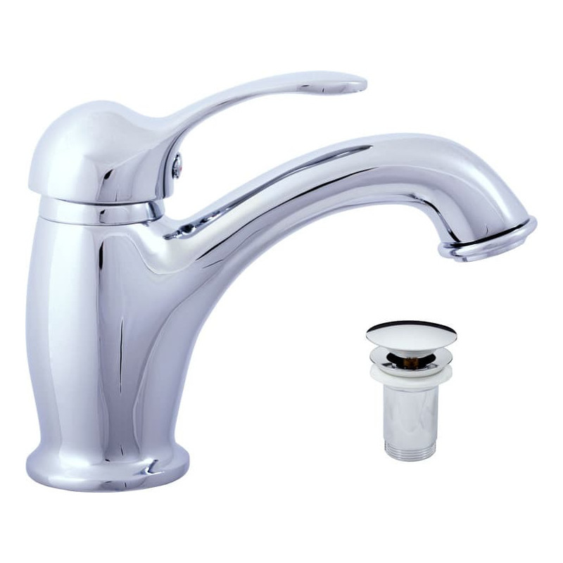 Umyvadlová baterie RAV SLEZÁK Labe s clic-clacem chrom L027.0K