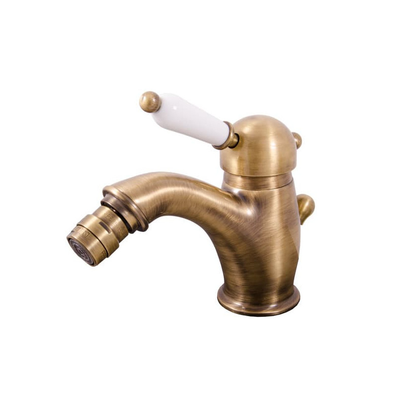 Bidetová baterie RAV SLEZÁK Labe s výpustí stará mosaz L545.5SM