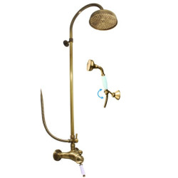 Sprchový systém RAV SLEZÁK Labe s pákovou baterií stará mosaz L581.5/3SM