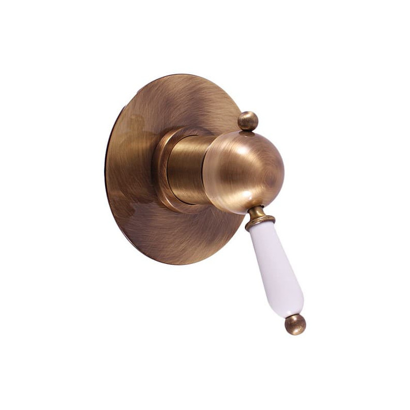 Sprchová baterie RAV SLEZÁK Labe včetně podomítkového tělesa stará mosaz L583LSM