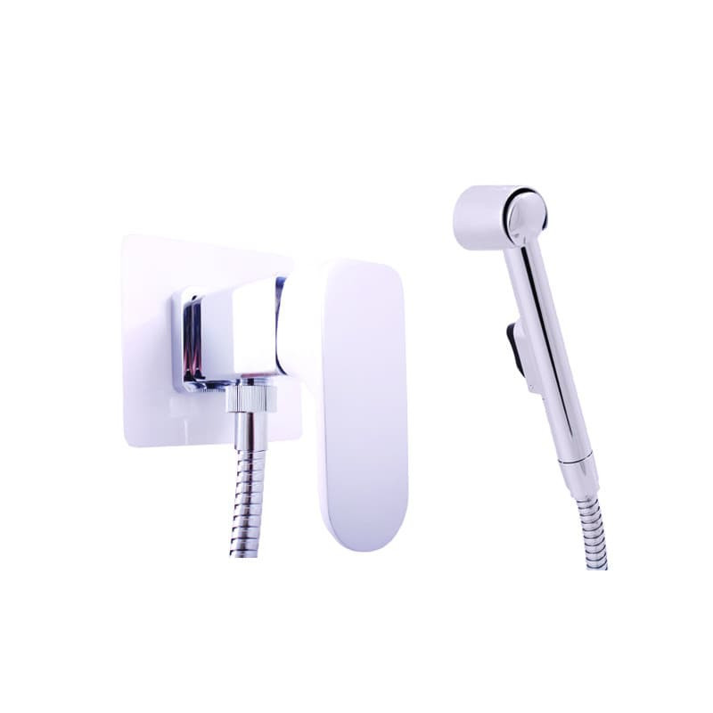 Bidetová baterie RAV SLEZÁK Yukon s bidetovou sprškou bílá/chrom YU147CB