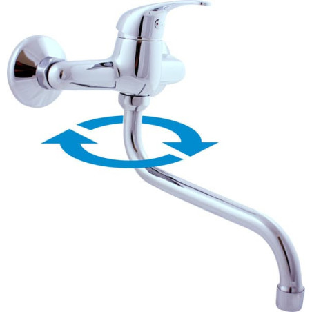 Dřezová baterie RAV SLEZÁK Sázava s otočným ramínkem 100 mm chrom SA001.0/22