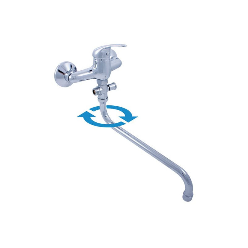 Vanová baterie RAV SLEZÁK Sázava s otočným ramínkem 100 mm chrom SA556.0