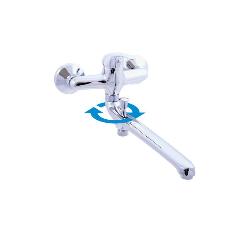 Vanová baterie RAV SLEZÁK Sázava s otočným ramínkem 100 mm chrom SA557.0