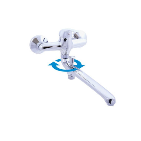 Vanová baterie RAV SLEZÁK Sázava s otočným ramínkem 100 mm chrom SA557.0