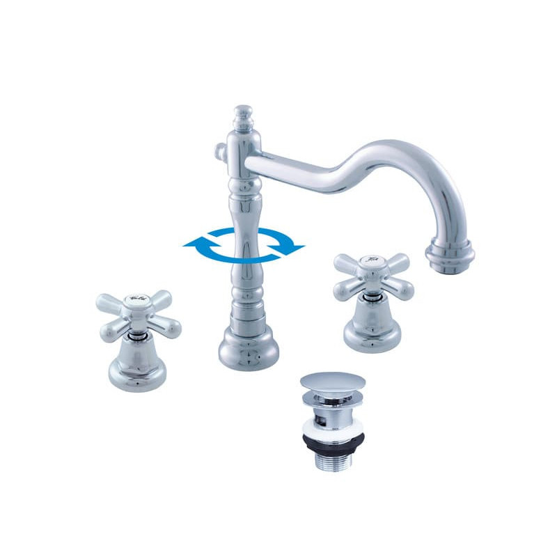 Umyvadlová baterie RAV SLEZÁK Morava s clic-clacem chrom MK132.5