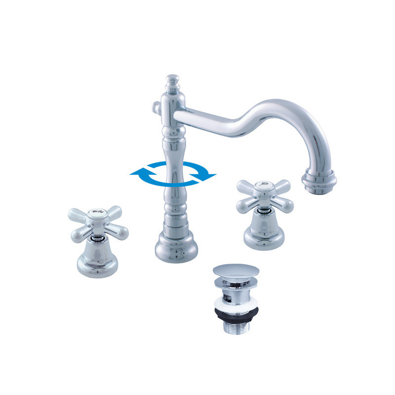 Umyvadlová baterie RAV SLEZÁK Morava s clic-clacem chrom MK132.0