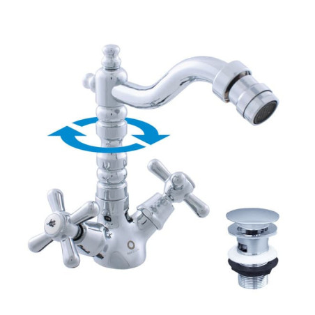 Bidetová baterie RAV SLEZÁK Morava s clic-clacem chrom MK121.5/9