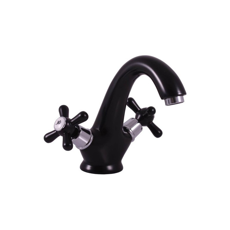 Umyvadlová baterie RAV SLEZÁK Morava bez výpusti černá/chrom MK128.0CMATC