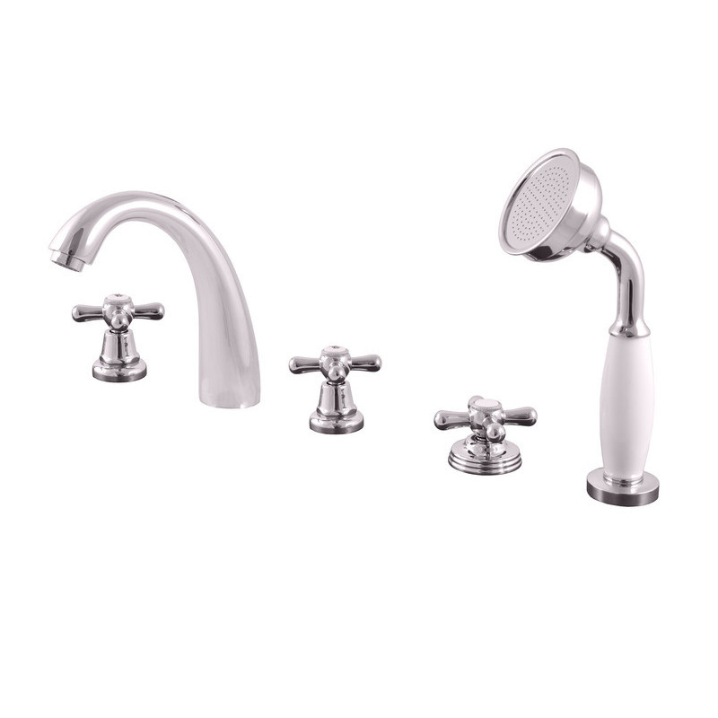 Vanová baterie RAV SLEZÁK Morava se sprchovým setem chrom MK176.0P