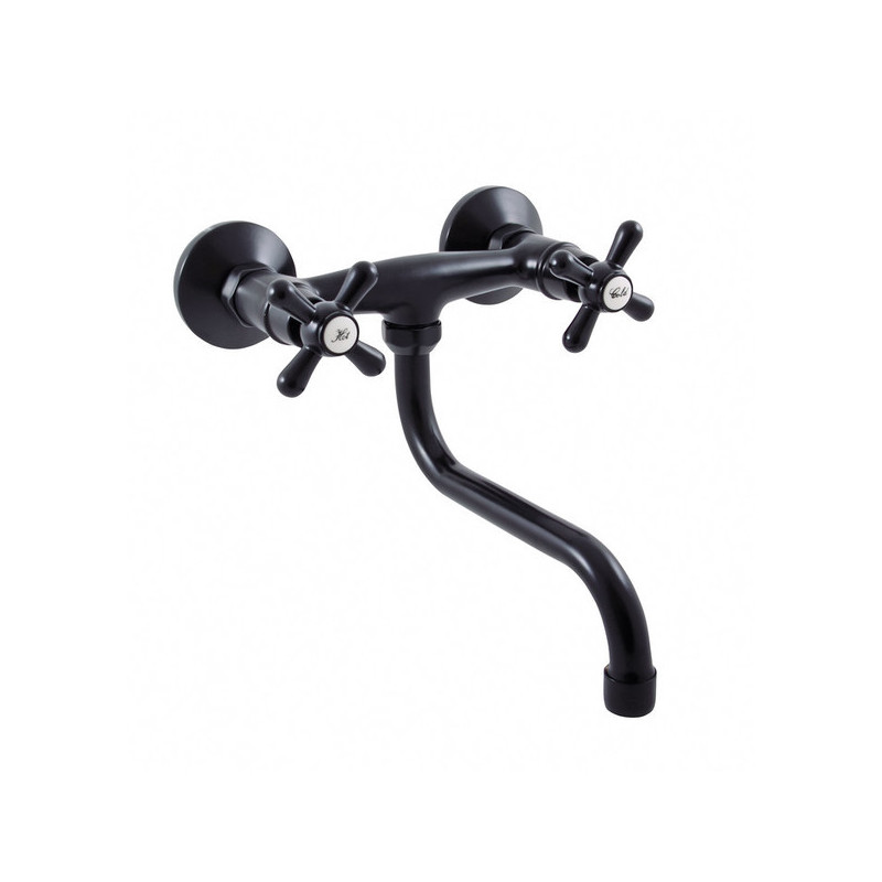 Dřezová baterie RAV SLEZÁK Morava 100 mm černá MK101.0/21CMAT