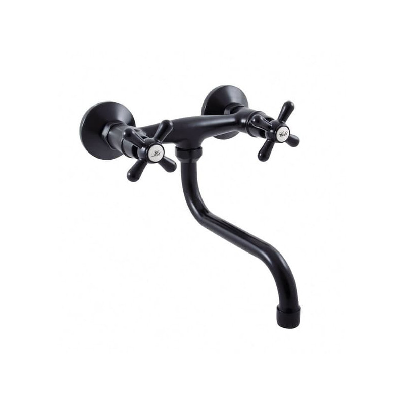 Dřezová baterie RAV SLEZÁK Morava 150 mm černá MK101.5/21CMAT