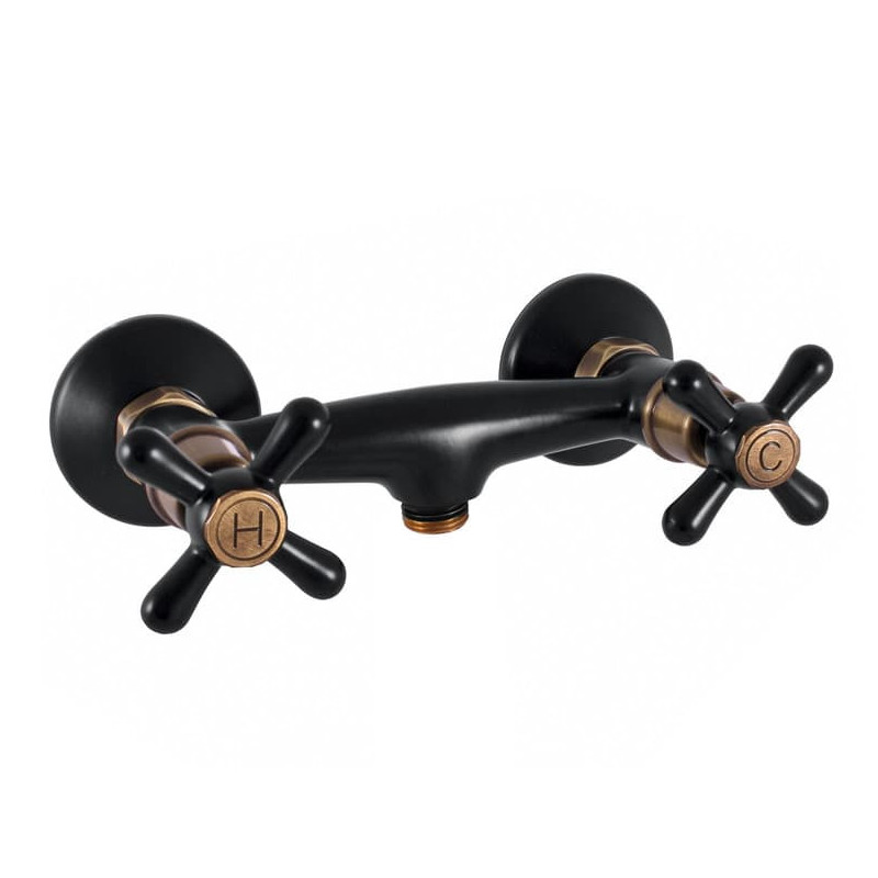 Sprchová baterie RAV SLEZÁK Morava 150 mm černá/stará mosaz MK180.5CMATSM